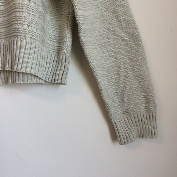 Oversized Boho Cotton Blend Drop Shoulder Long Sleeve Knit Sweater Mint Green - Picture 11 of 12